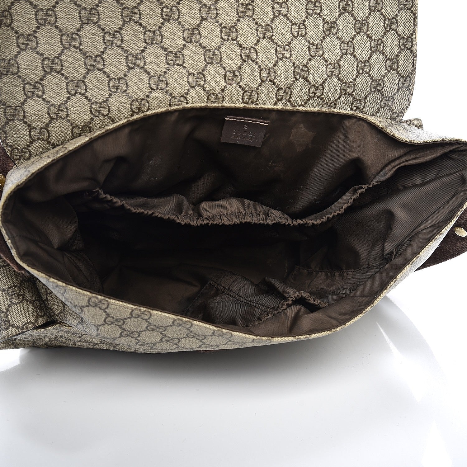 Gucci GG Plus Monogram Messenger Diaper Bag Dark Brown 5 of 16