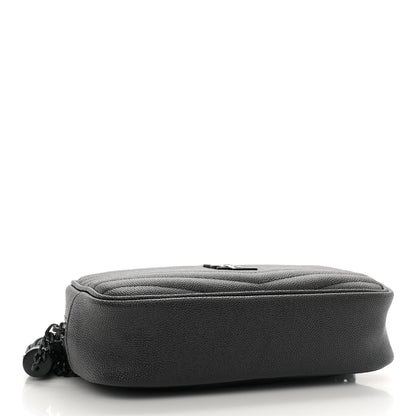 Saint Laurent Grain De Poudre Matelasse Monochrome Monogram Mini Lou Camera Bag Black 4 of 13