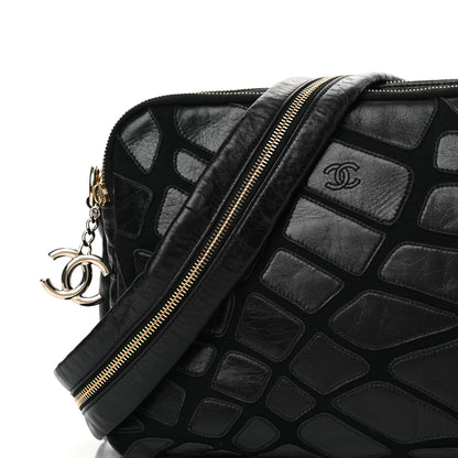 Chanel Lambskin Jersey Scales Camera Case Black 8 of 13