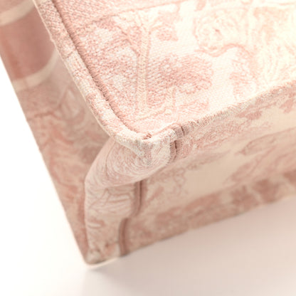 Christian Dior Canvas Toile De Jouy Embroidered Medium Book Tote Pink 9 of 16
