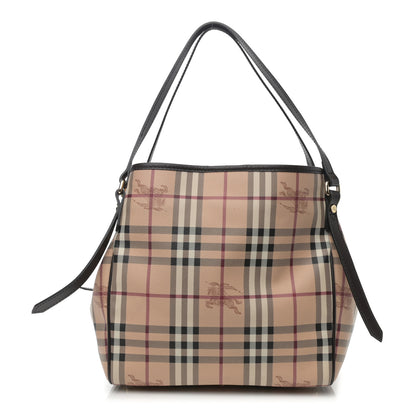 Burberry Haymarket Check Small Canterbury Tote Chocolate 1 of 11