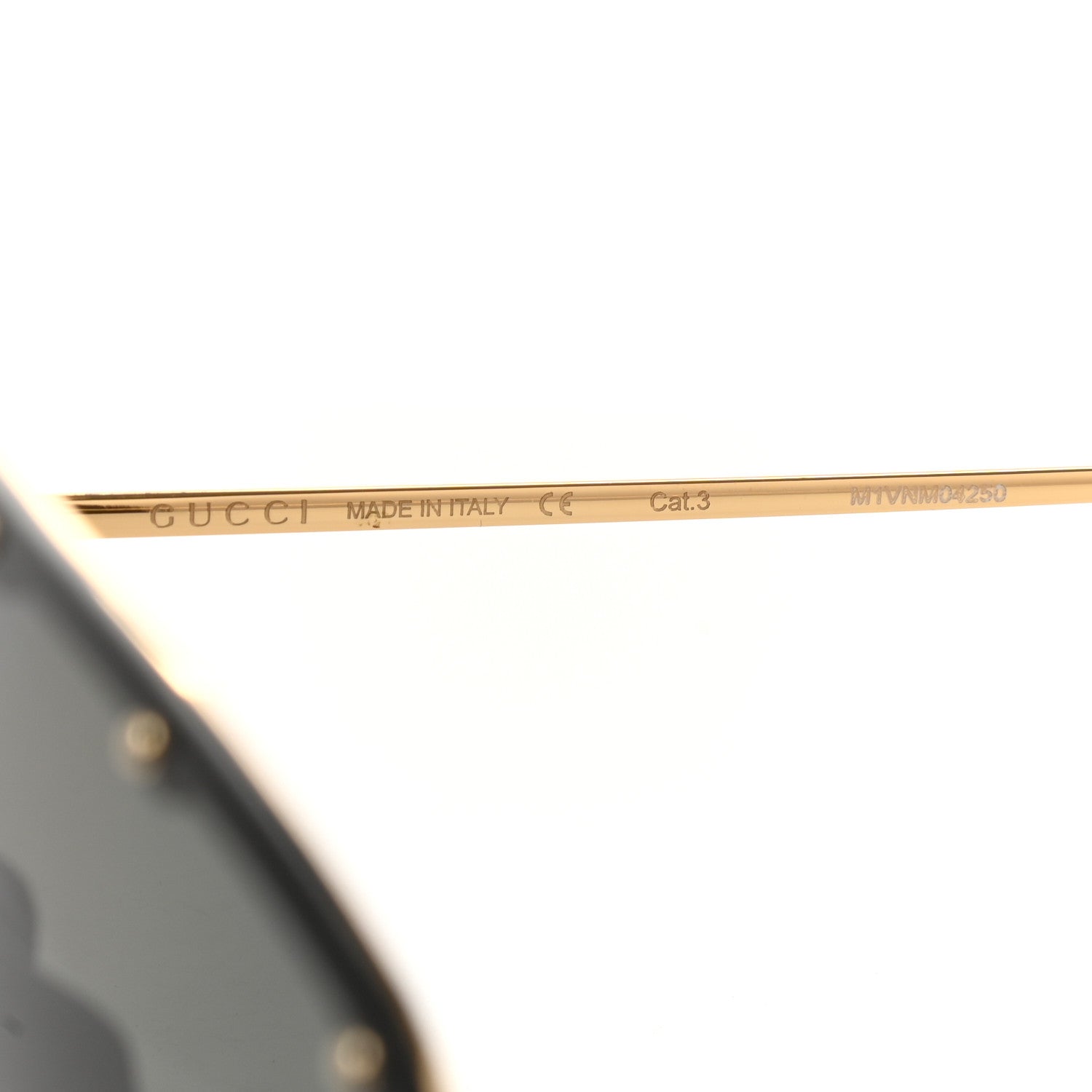 Gucci Shield Sunglasses GG0667S Black Gold 6 of 8