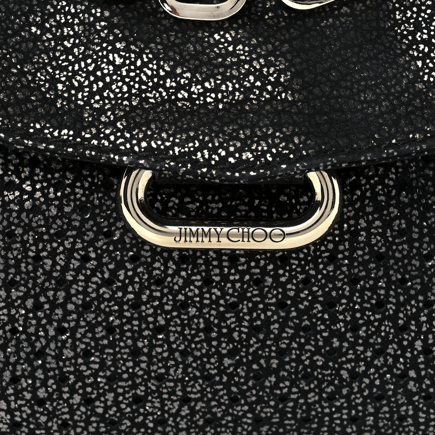 Jimmy Choo Metallic Calfskin Brix Convertible Clutch Black 7 of 11