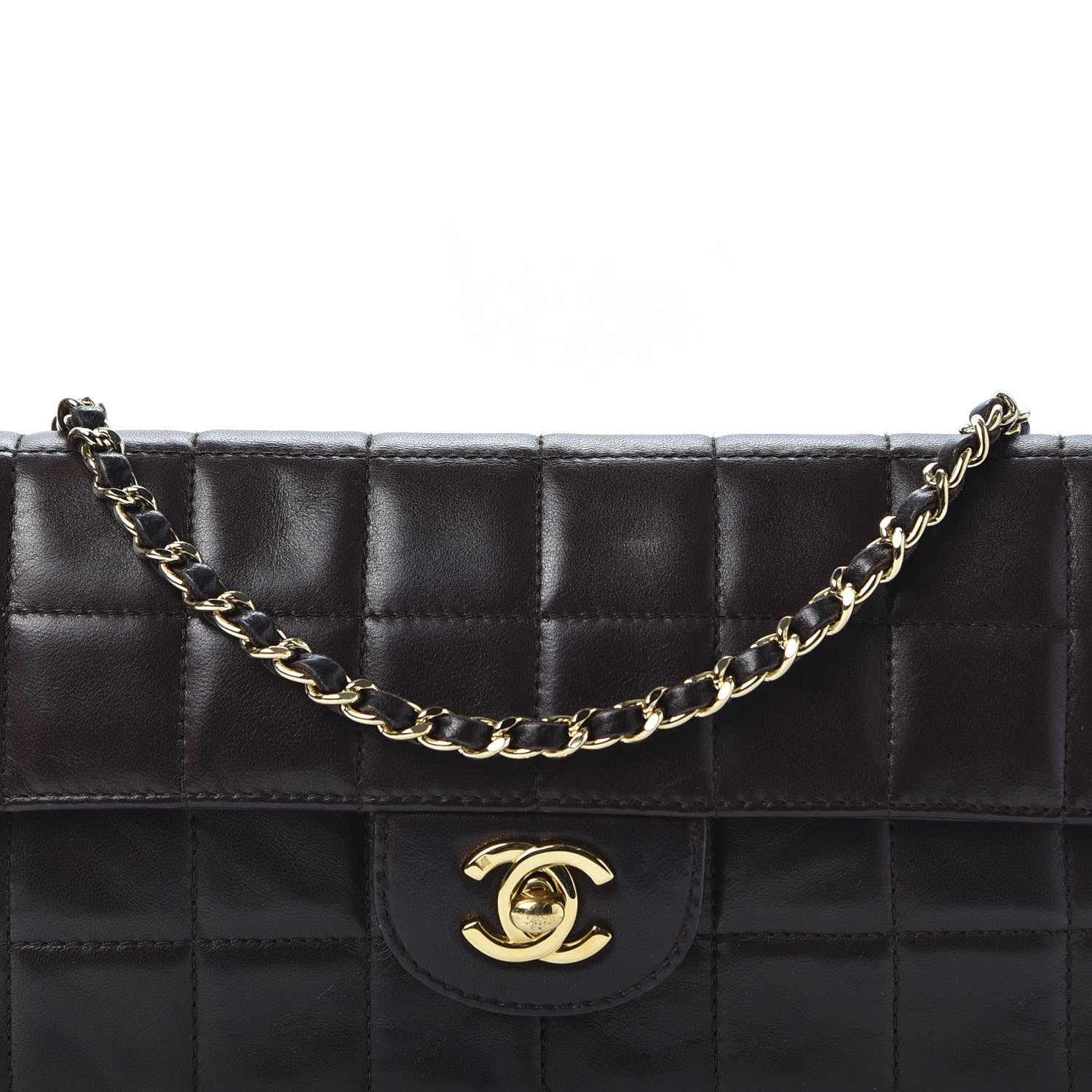 Chanel Lambskin East West Chocolate Bar Flap Dark Brown 20 of 20