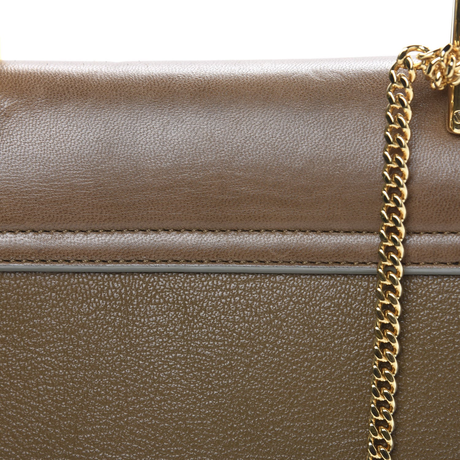 Chloe Grained Lambskin Nano Drew Shoulder Bag Woody Khaki 9 of 10