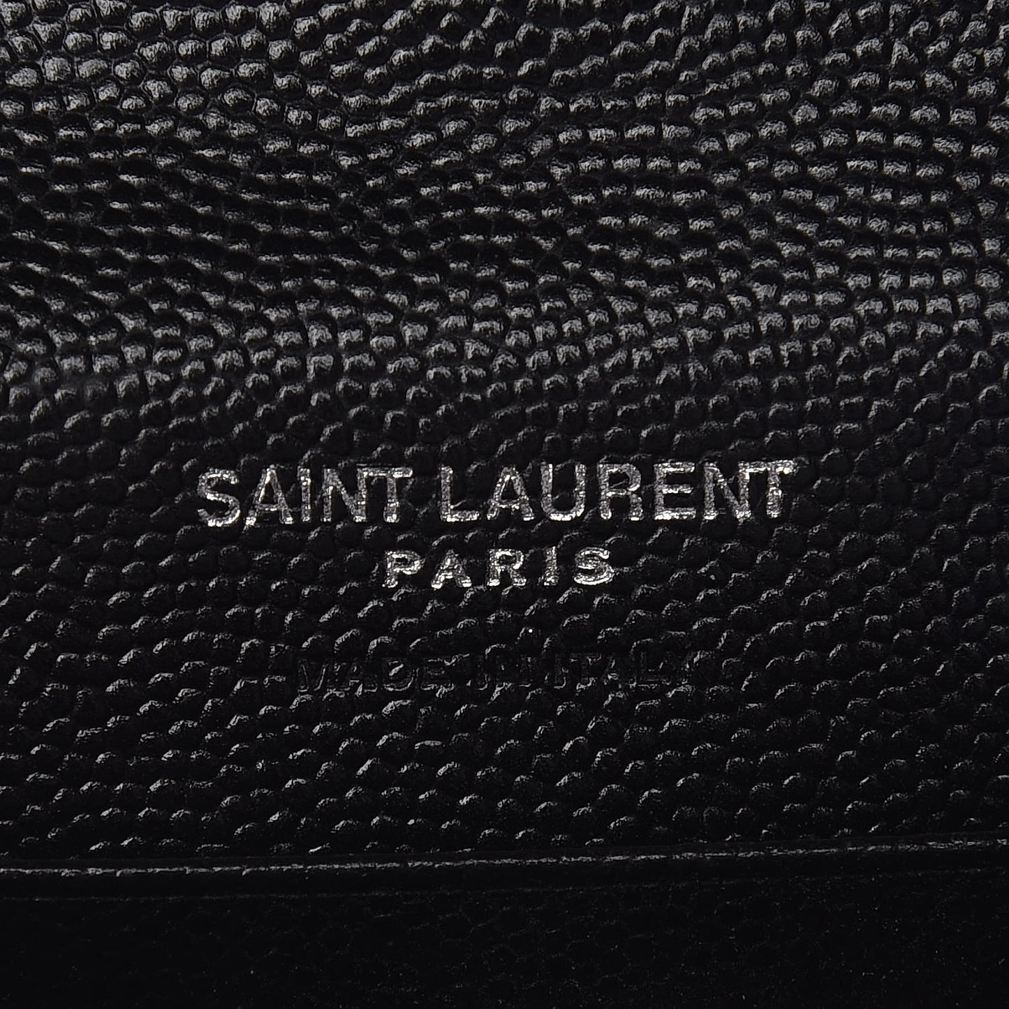 Grain De Poudre Matelasse Chevron Small Monogram Envelope Wallet Black