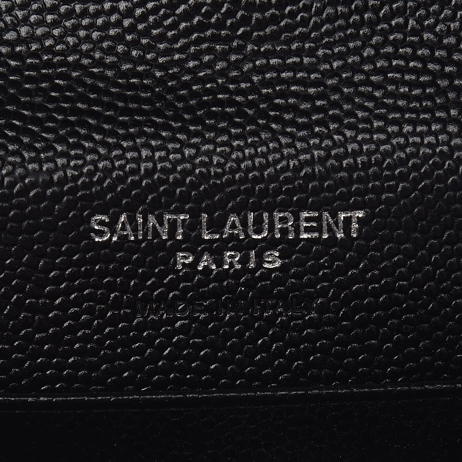 Saint Laurent Grain De Poudre Matelasse Chevron Small Monogram Envelope Wallet Black 6 of 7