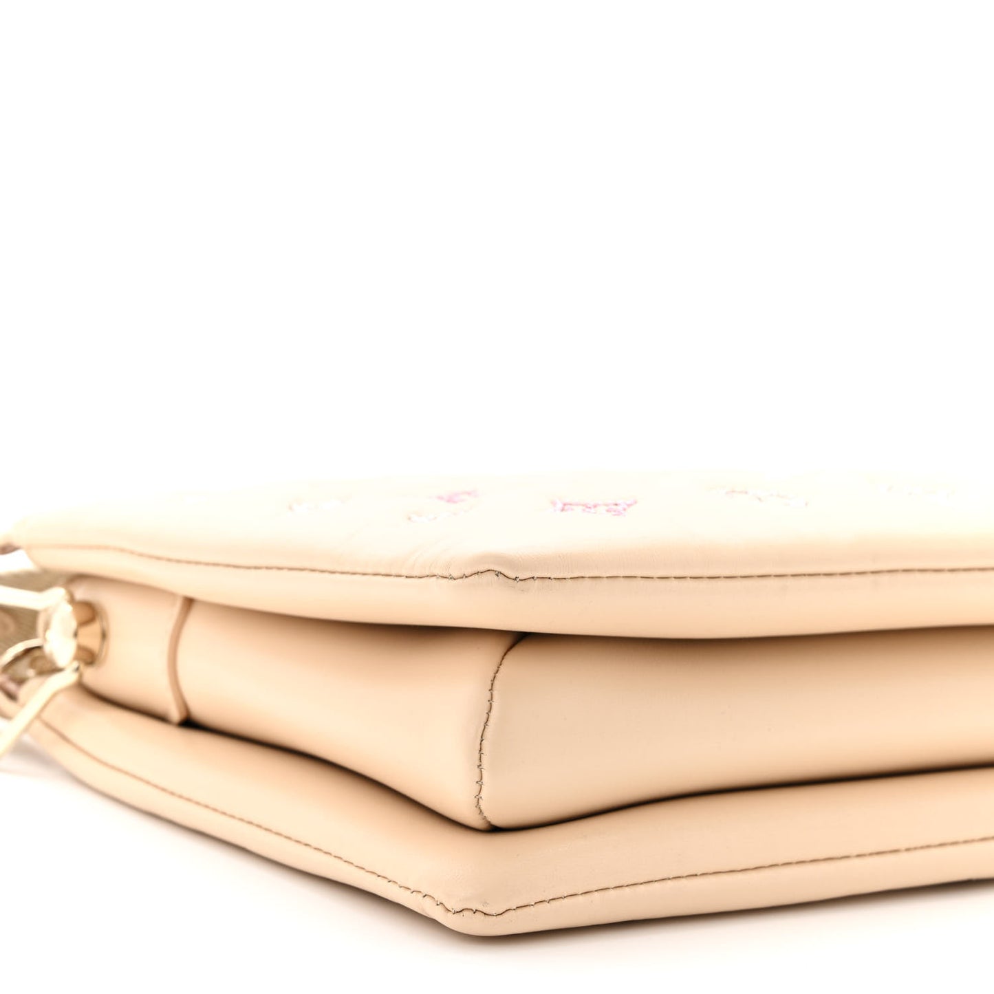 Lambskin Swarovski Crystal Embossed Monogram Coussin PM Nude