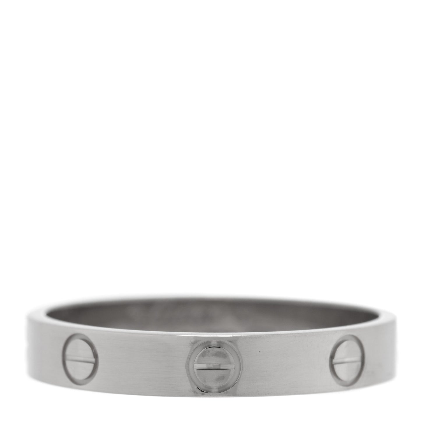 18K White Gold 3.5mm LOVE Wedding Band Ring 60 9