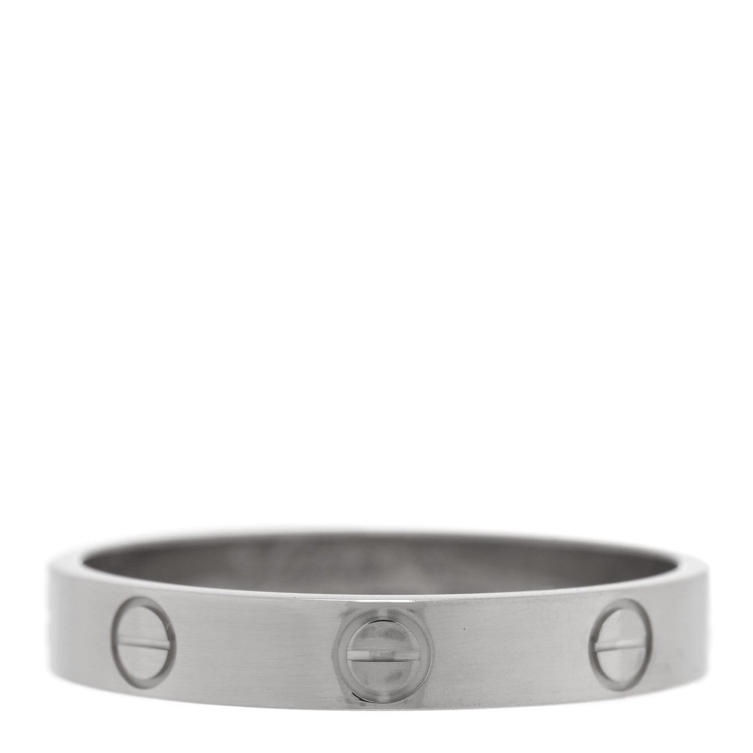 Cartier 18K White Gold 3.5mm LOVE Wedding Band Ring 60 9 3 of 4