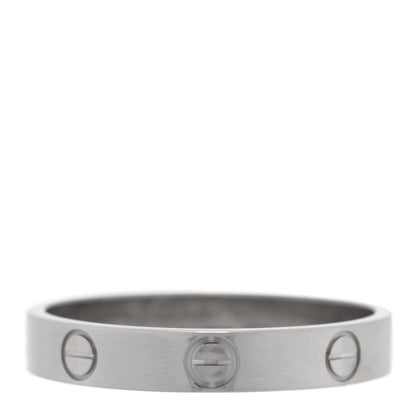 Cartier 18K White Gold 3.5mm LOVE Wedding Band Ring 60 9 3 of 4