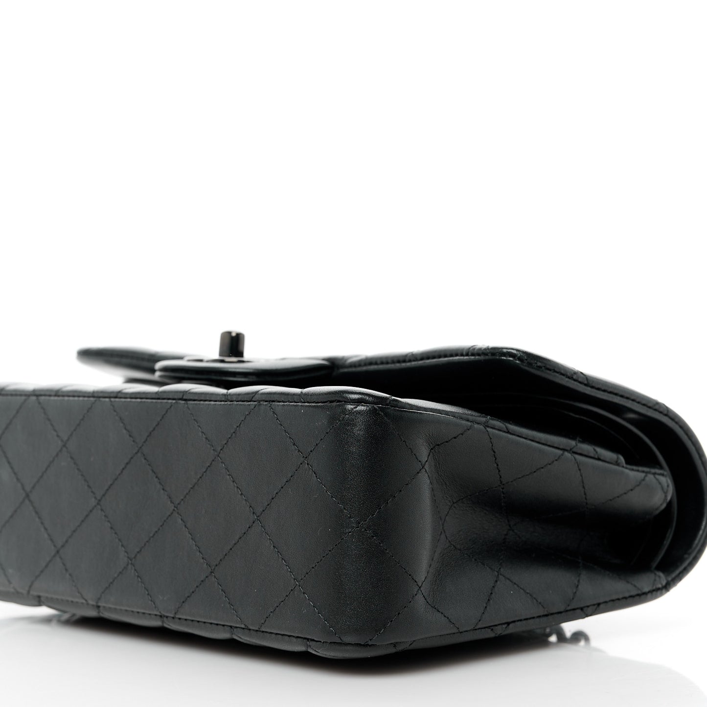 Lambskin Quilted Small Double Flap So Black