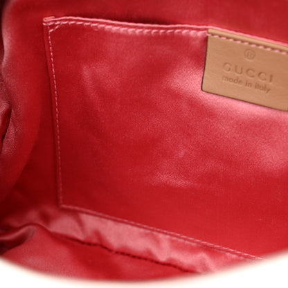 Gucci Metallic Calfskin Matelasse Studded Small Pearly GG Marmont Chain Shoulder Bag Silver 11 of 14