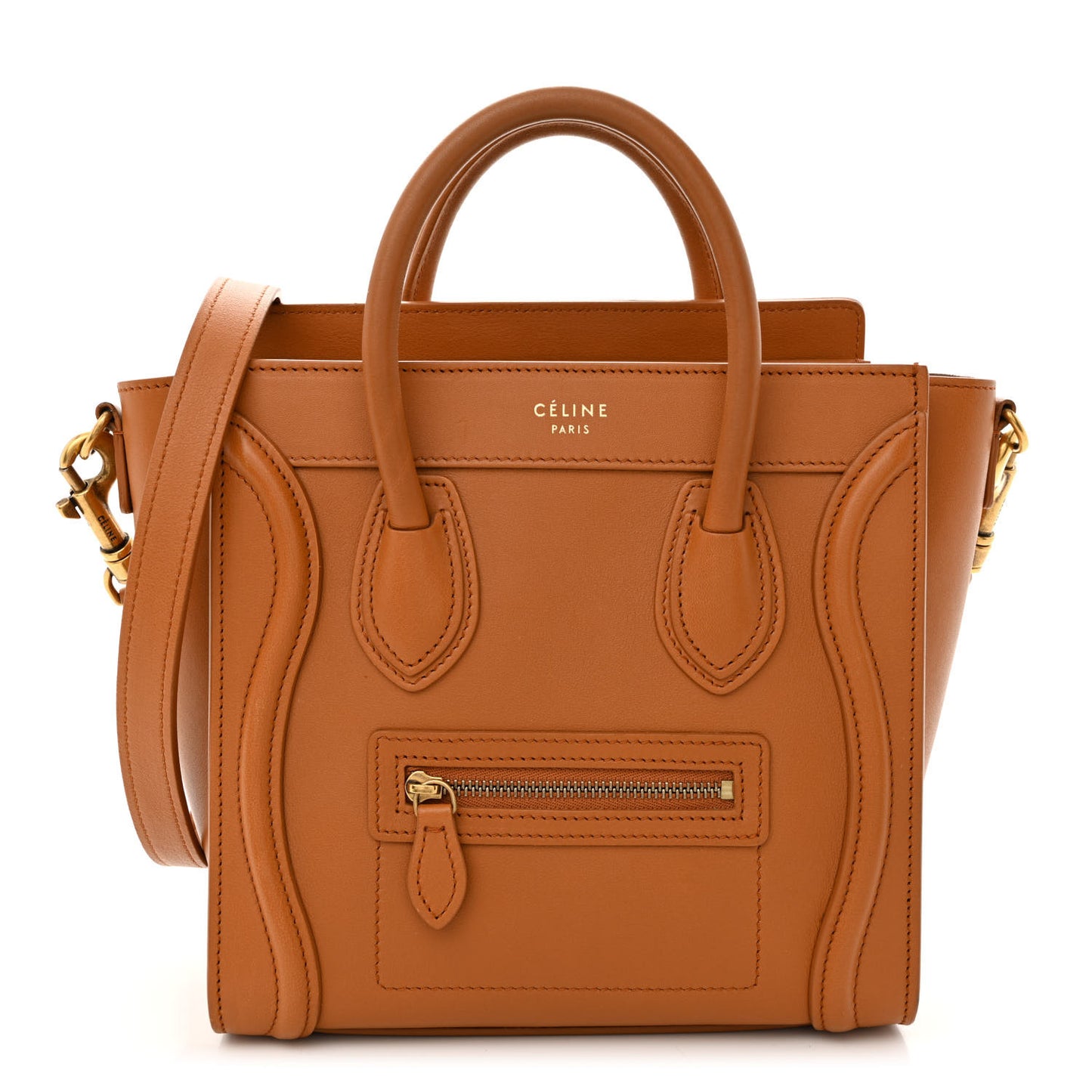 Smooth Calfskin Nano Luggage Light Copper