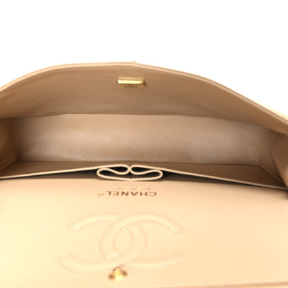 Chanel Caviar Quilted Medium Double Flap Beige 5 of 10