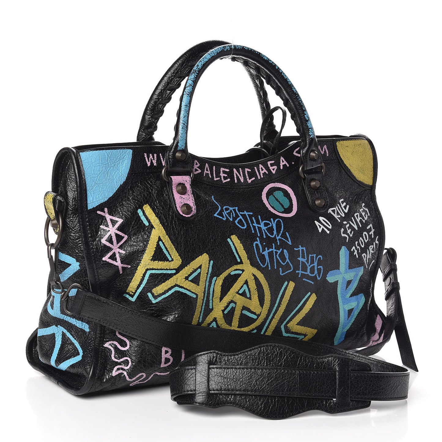 Agneau Graffiti All Over Classic Hardware City Black Multicolor