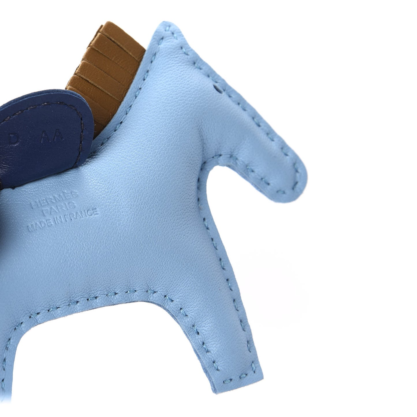 Milo Lambskin Grigri Rodeo Horse Bag Charm PM Celeste Bleu De Malte Kraft
