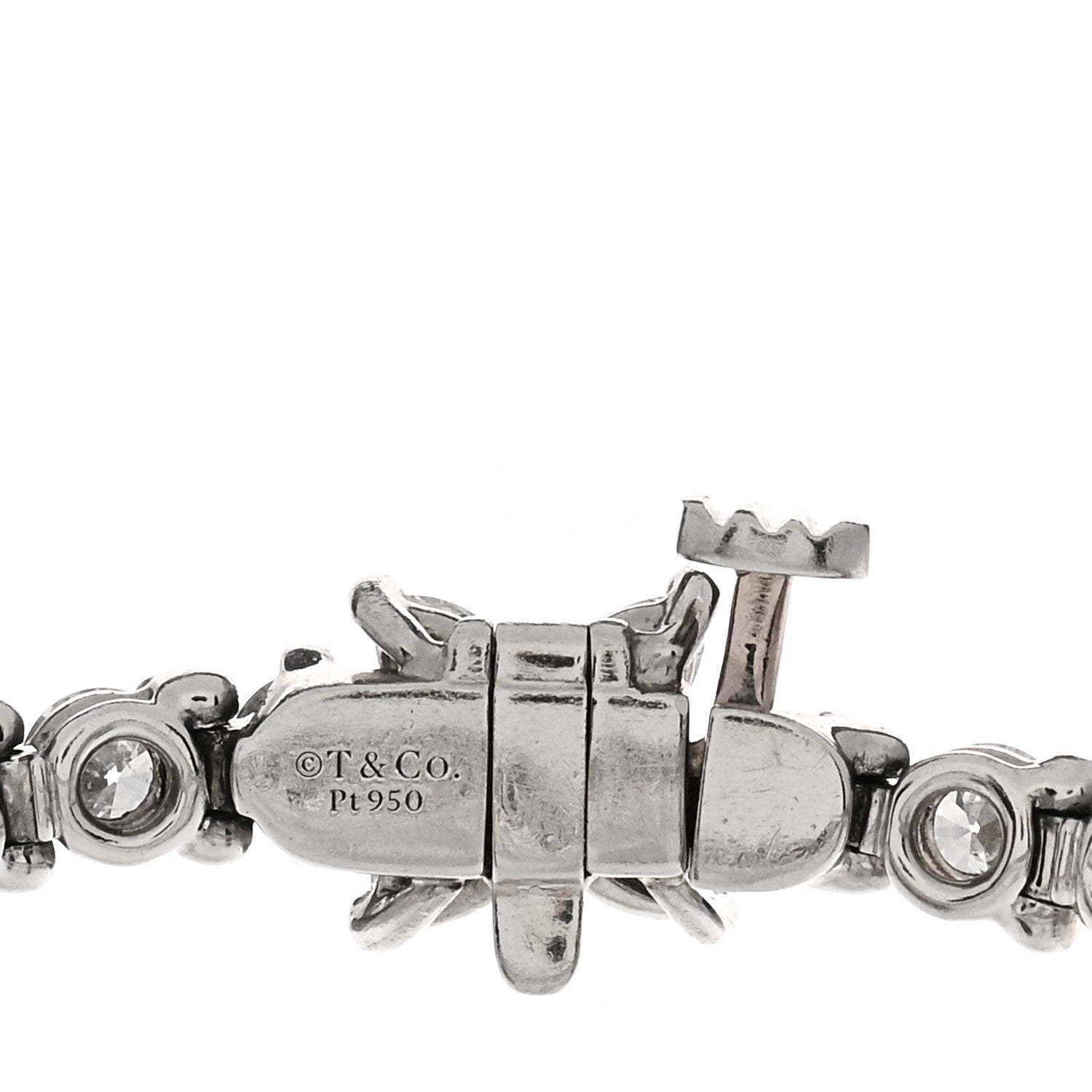 Tiffany Platinum Diamond 4.49ctw Victoria Tennis Bracelet 3 of 4
