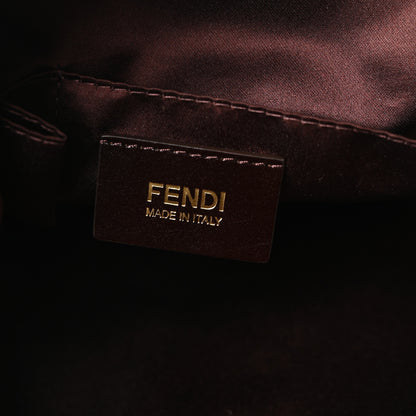 Fendi Metallic Calfskin Forever Hobo Brown 6 of 10