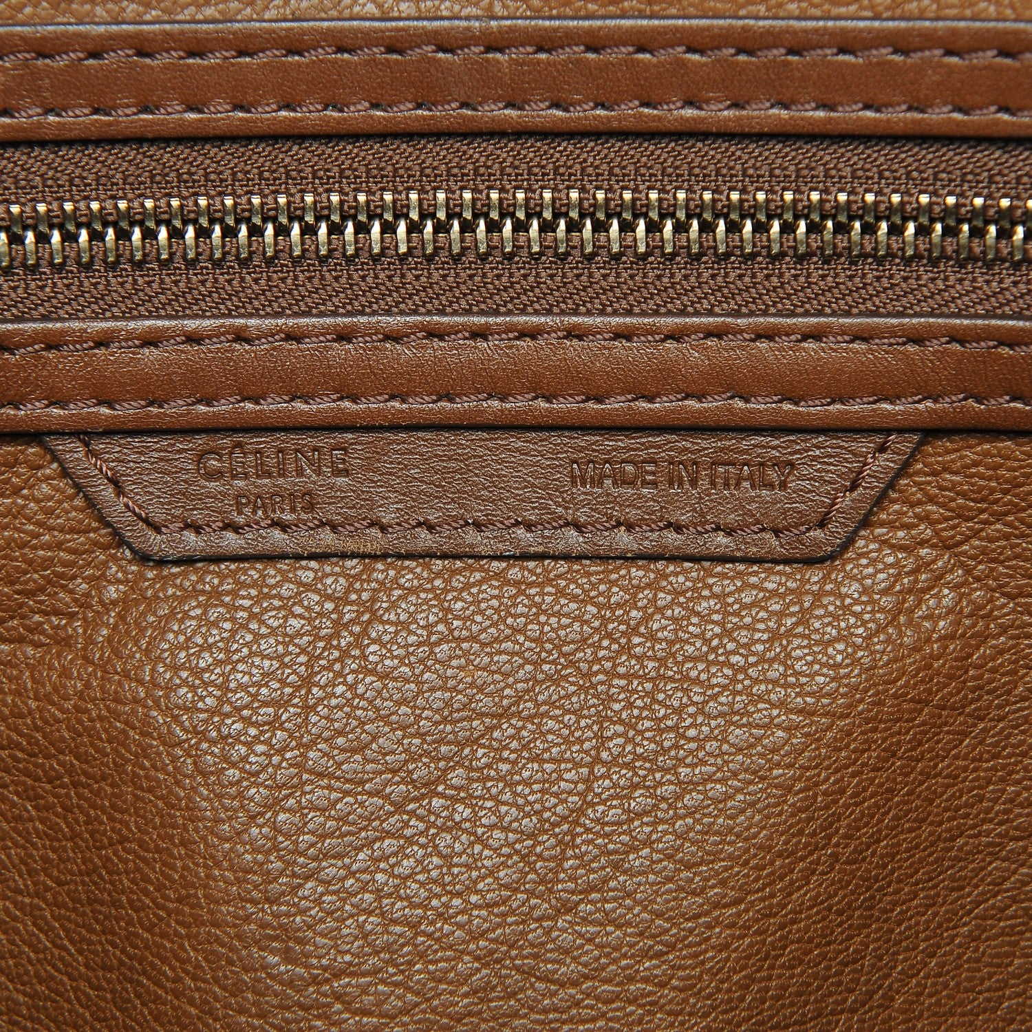 Celine Palmelato Mini Luggage Camel 6 of 23