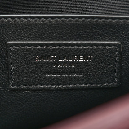 Saint Laurent Crinkled Calfskin Matelasse Monogram Baby Niki Chain Satchel Burgundy 6 of 10