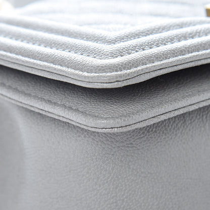 Chanel Caviar Quilted Small Boy Flap Grey 8 of 13