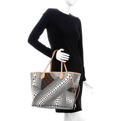 Louis Vuitton Monogram Kusama Waves Neverfull MM White 2 of 8