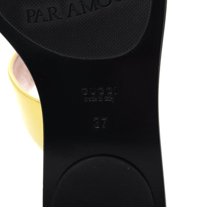 Gucci Calfskin GG Marmont Thong Sandals 37 Banana 9 of 10