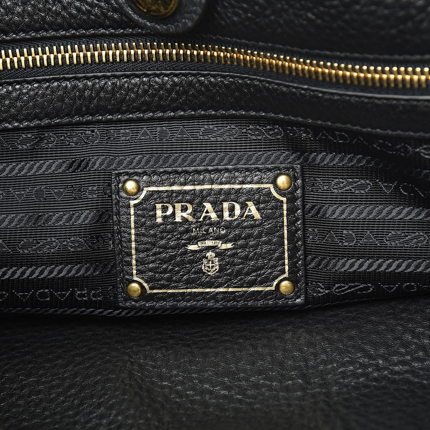 Prada Vitello Phenix Tote Black 6 of 10