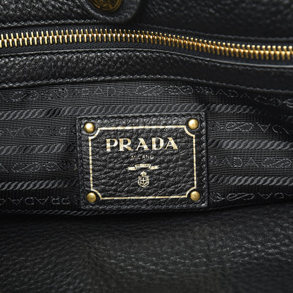 Prada Vitello Phenix Tote Black 6 of 10