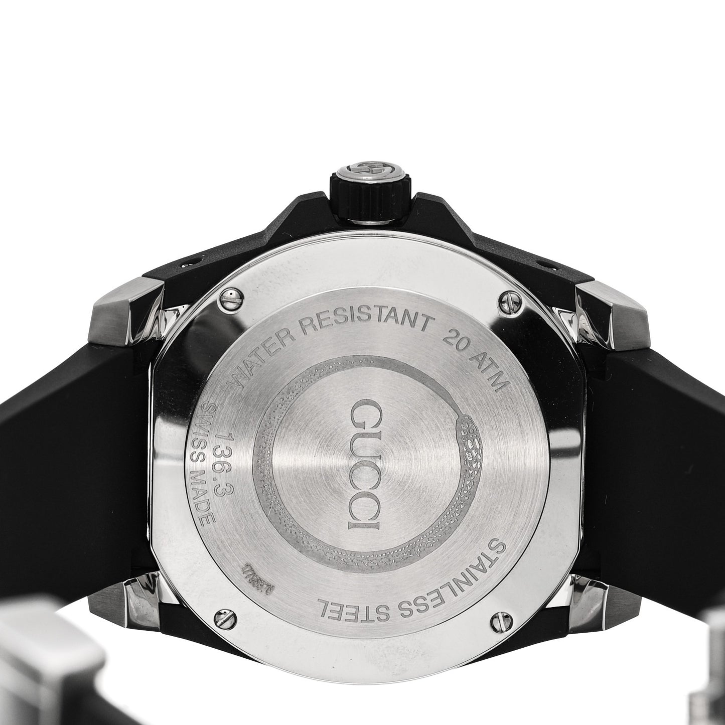 Stainless Steel Rubber 45mm Dive Snake Quartz Watch Black