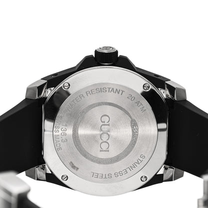 Gucci Stainless Steel Rubber 45mm Dive Snake Quartz Watch Black 4 of 5