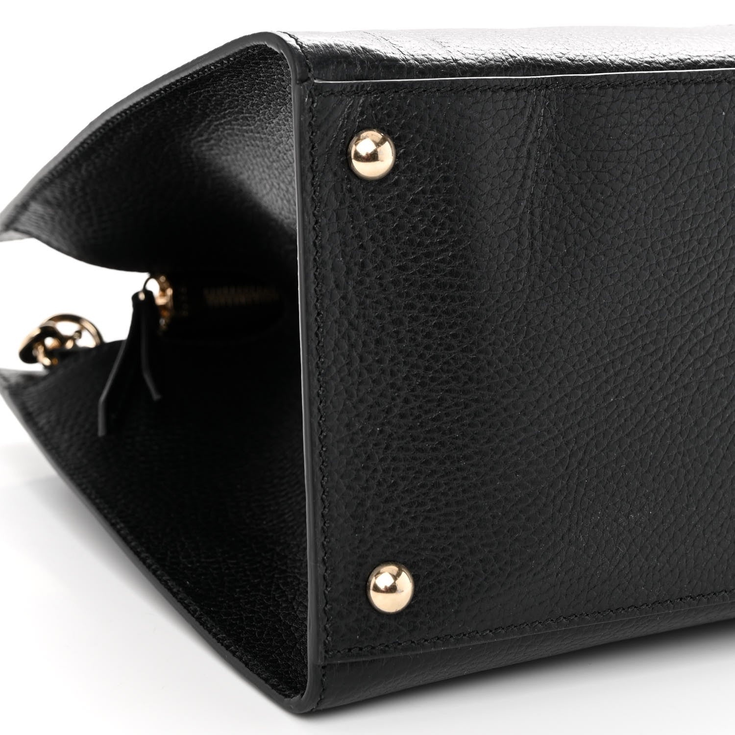 Gucci Dollar Calfskin Large Soho Top Handle Satchel Black 9 of 12