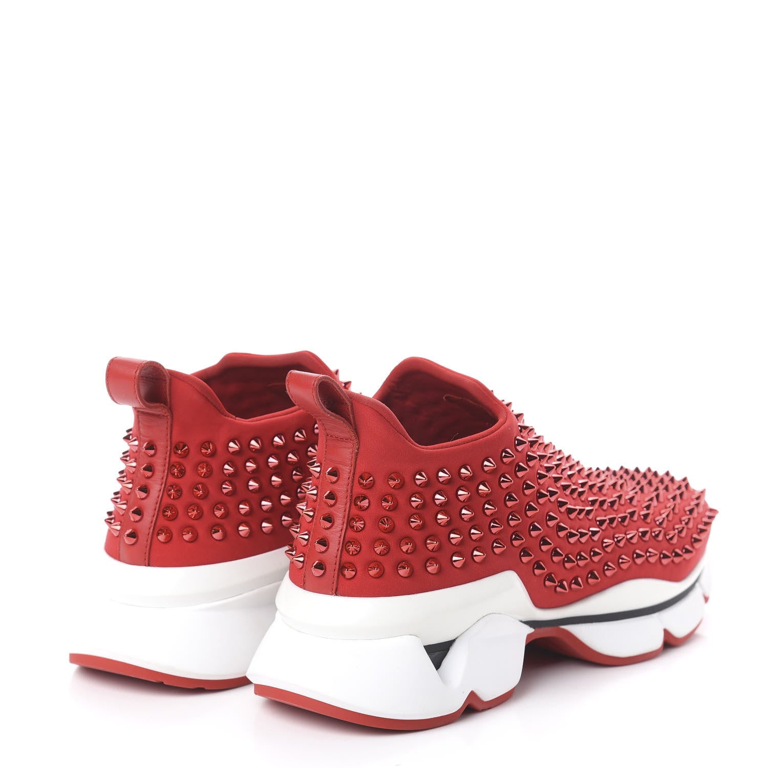 Christian Louboutin Neoprene Spike Sock Donna Flat Sneakers 41 Loubi 2 of 7
