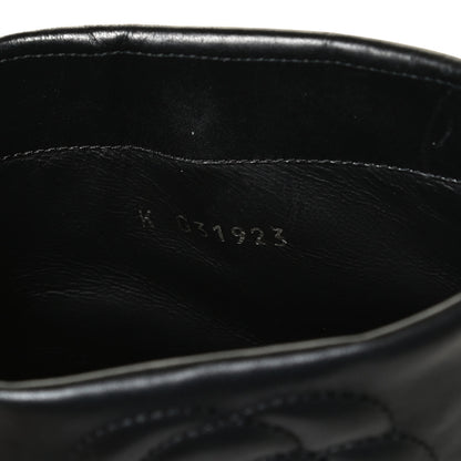 Chanel Calfskin Camellia Short Boots 38 Black 10 of 13