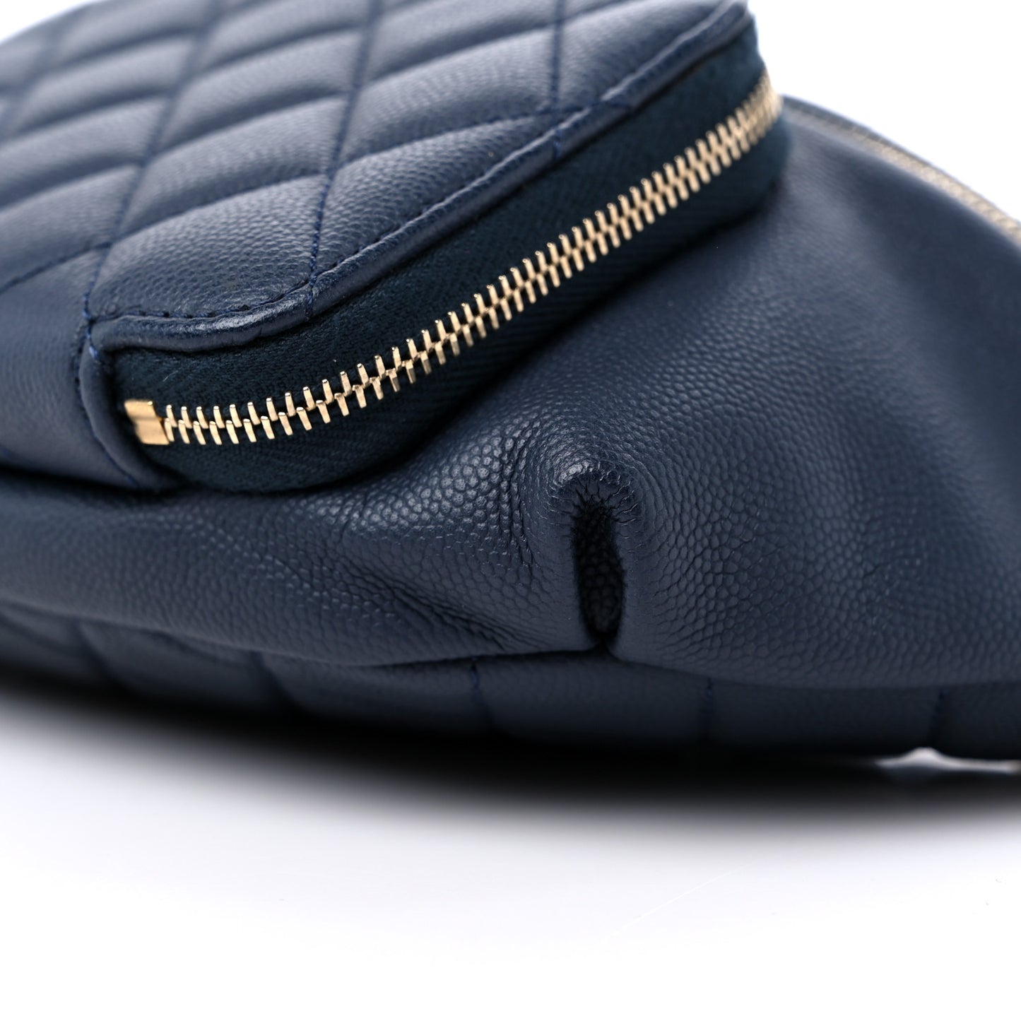 Caviar Quilted Business Affinity Waist Belt Bag Navy