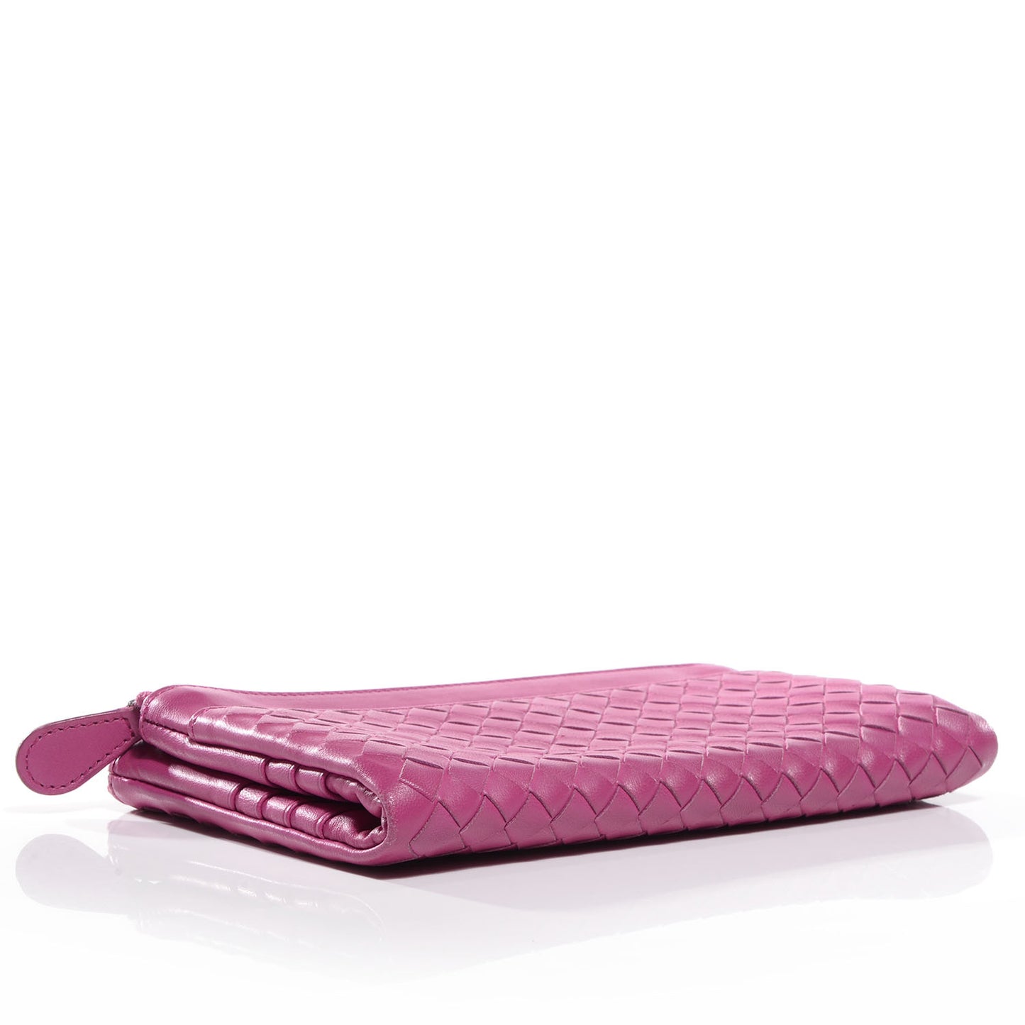 Nappa Intrecciato Double Zip Clutch Wallet Ametista