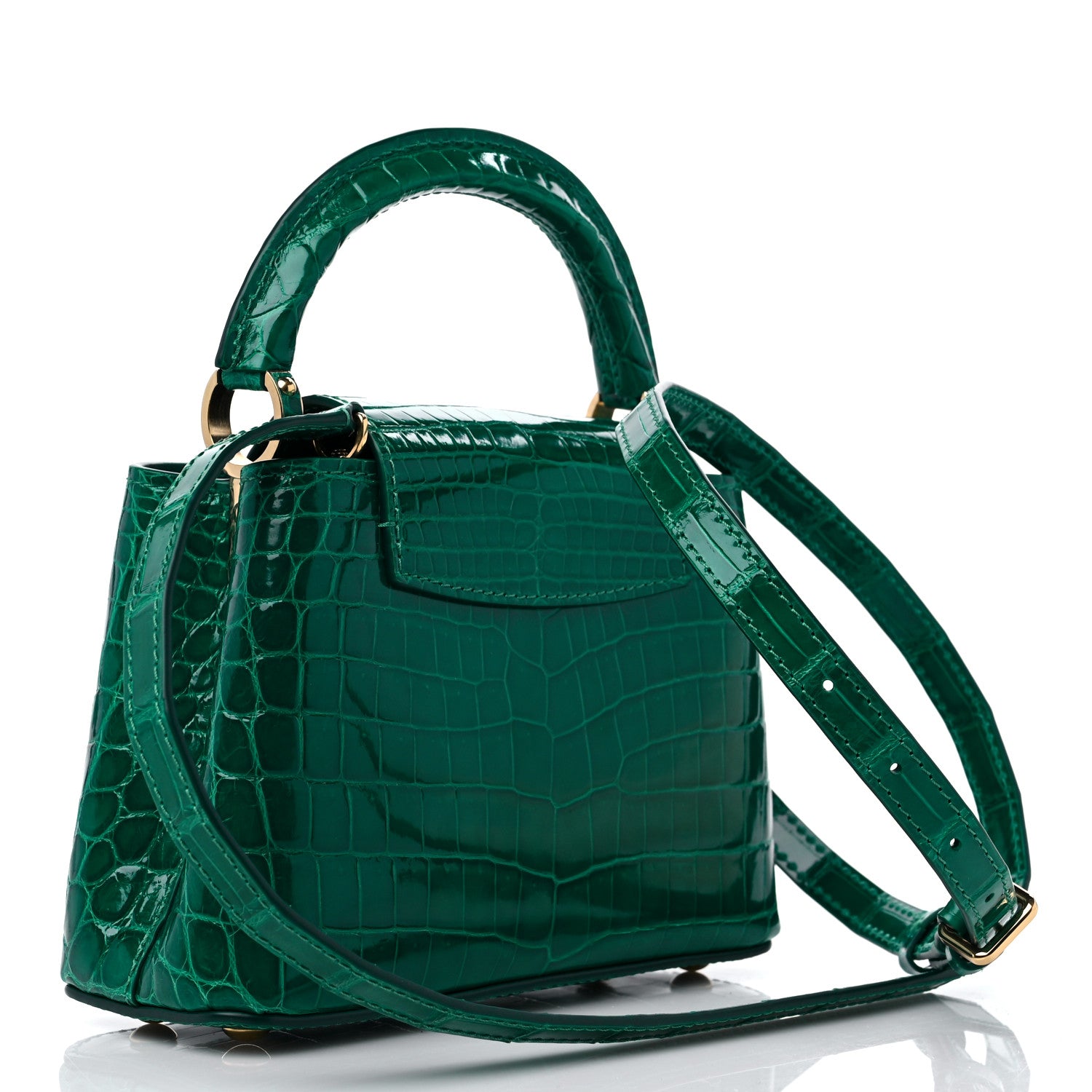 Louis Vuitton Crocodile Mini Capucines Emeraude 2 of 10