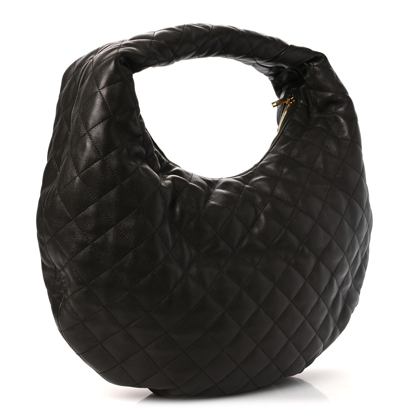 Lambskin Quilted Maxi Icare Shopping Tote Light Musk