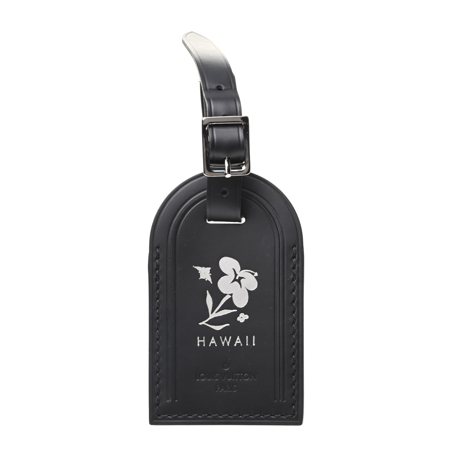 Louis Vuitton Calfskin Hawaii Luggage Tag Black 1 of 3
