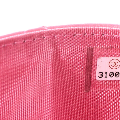 Chanel Lambskin Quilted Chanel 19 Card Holder Pink 8 of 9