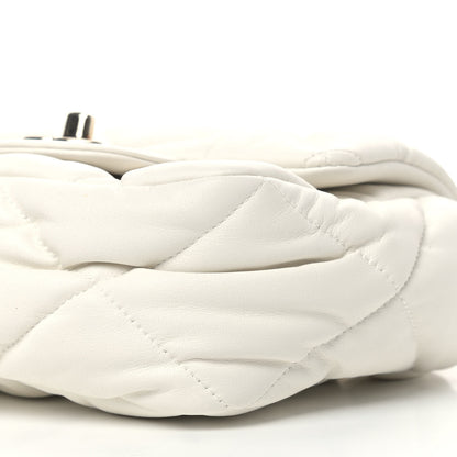 Chanel Calfskin Quilted Mini Square Bubbly Flap White 9 of 9