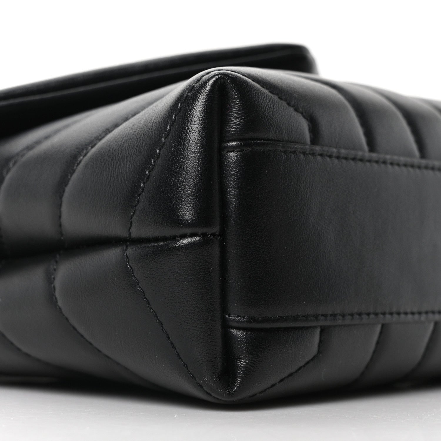 Saint Laurent Calfskin Y Quilted Monogram Toy Loulou Crossbody Bag Black 9 of 10