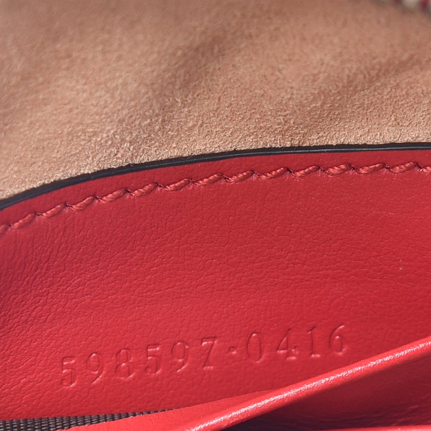 Calfskin Matelasse Mini GG Marmont Crossbody Bag Hibiscus Red