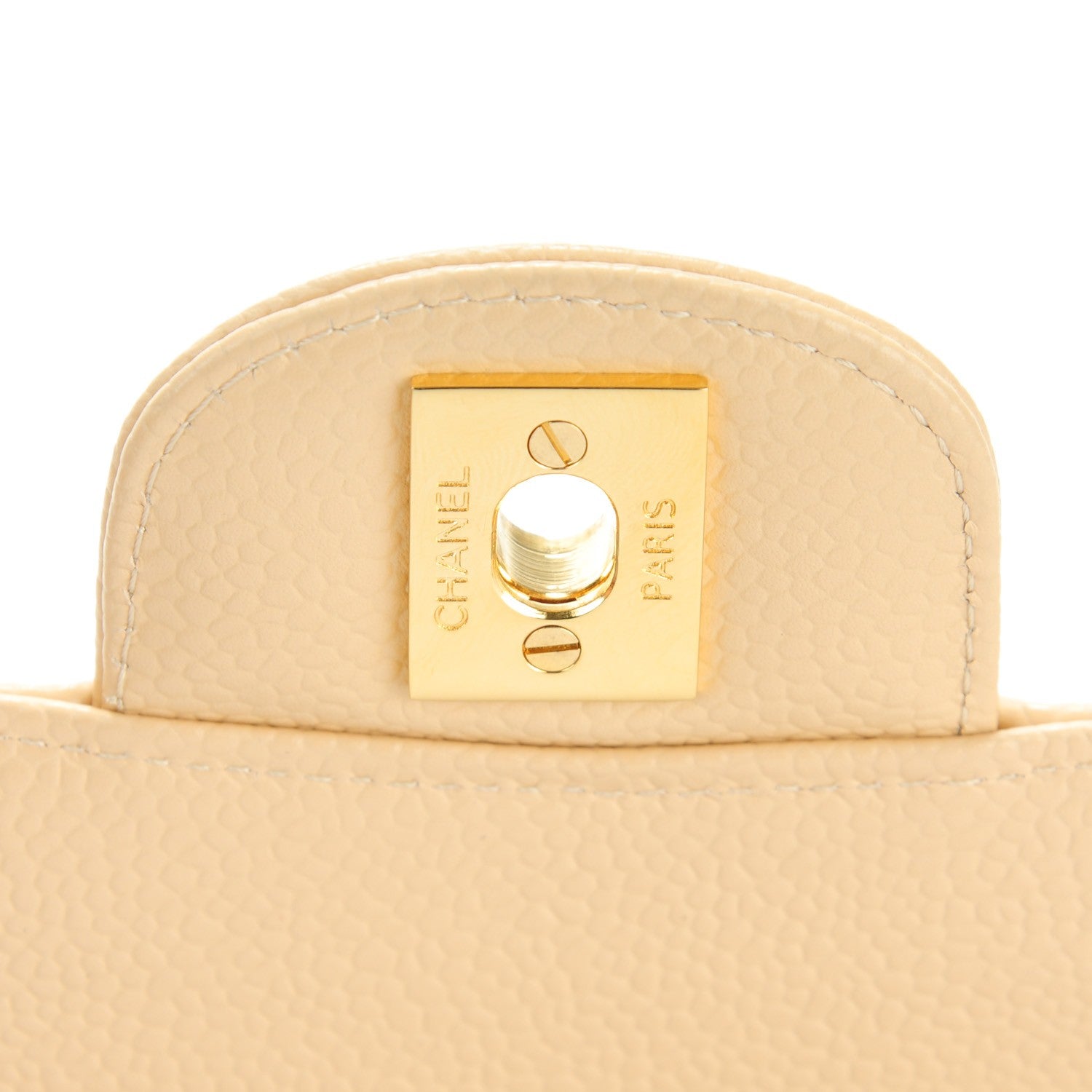 Chanel Caviar Quilted Medium Double Flap Beige Clair 6 of 8