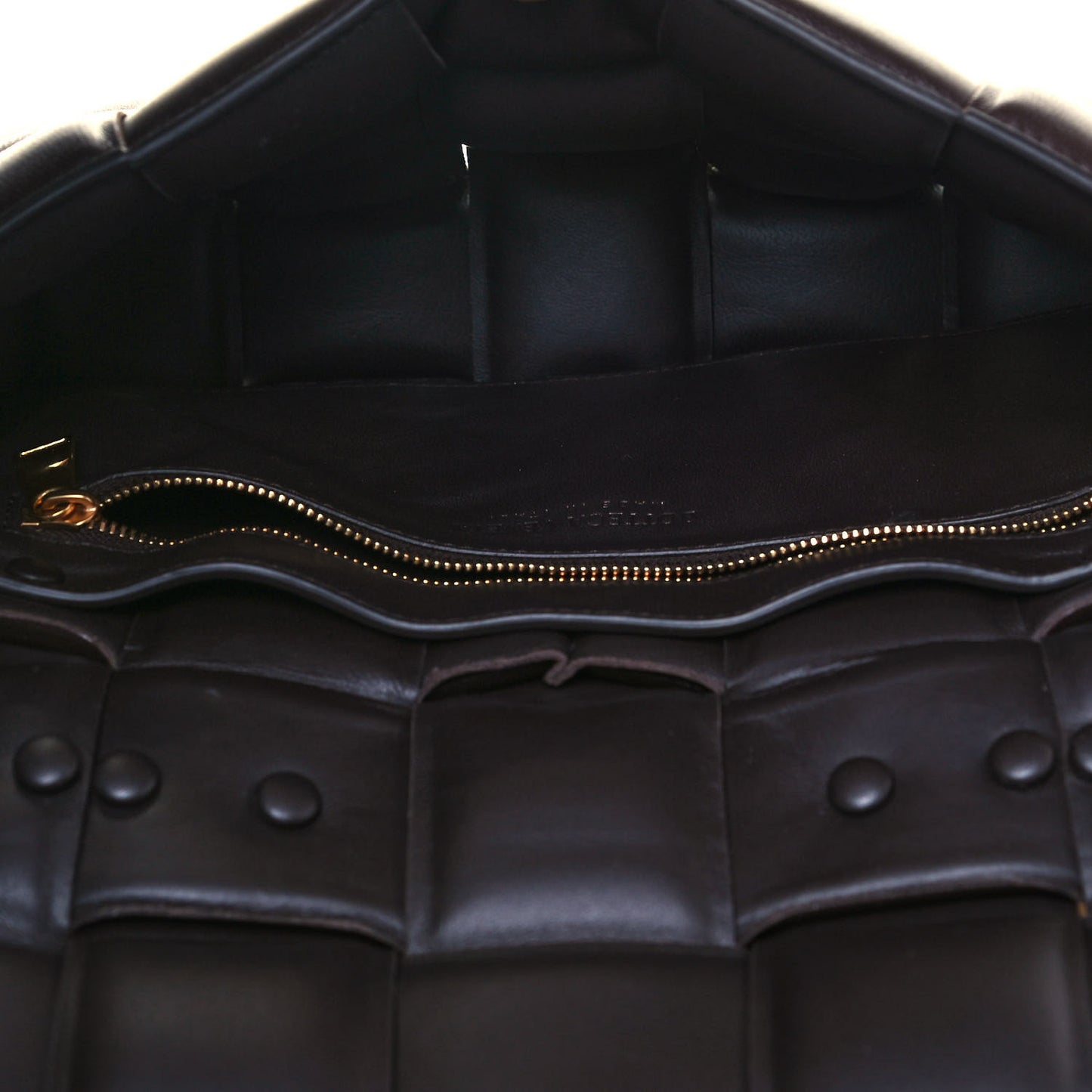 Lambskin Maxi Intreccio Padded Chain Cassette Crossbody Bag Black