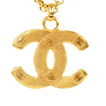 Chanel CC Long Chain Pendant Necklace Gold 3 of 6