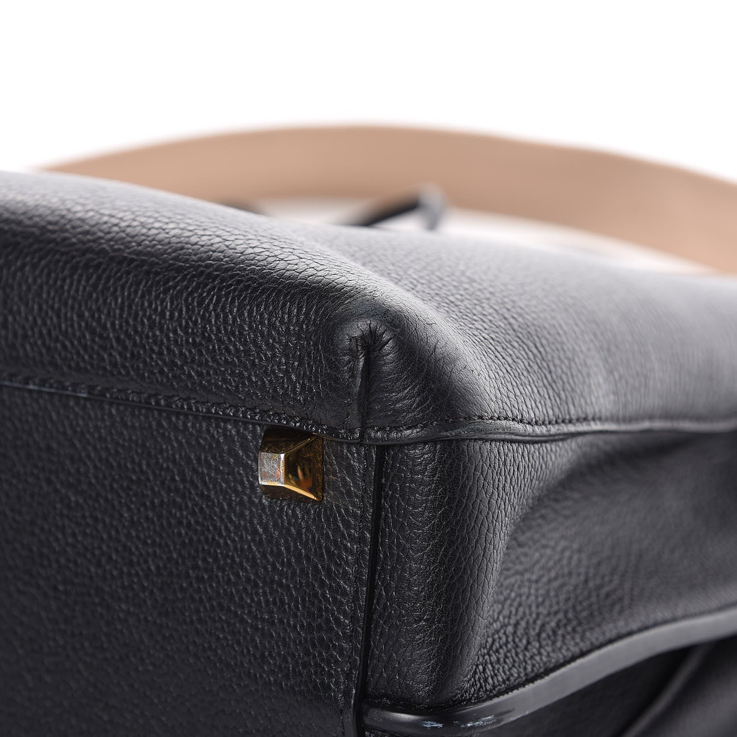 MCM Grained Calfskin Large Milla Tote Black 12 of 14