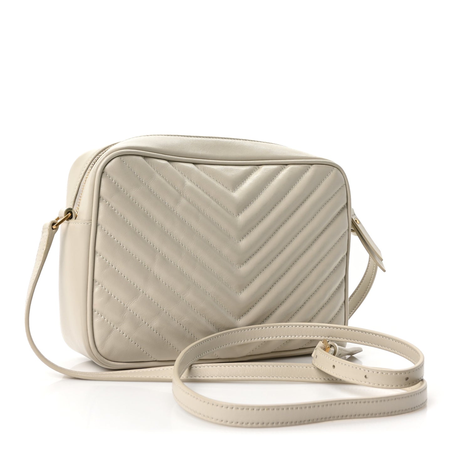 Calfskin Matelasse Monogram Lou Camera Bag Crema Soft