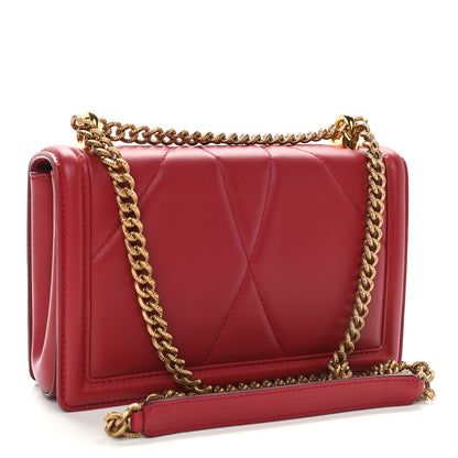 Dolce & Gabbana Calfskin Medium Devotion Crossbody Bag Red 3 of 10